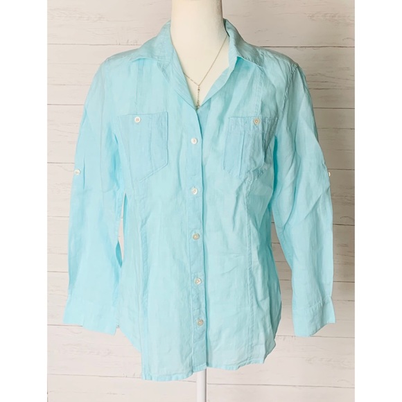 Tommy Bahama Tops - Women's Aqua Tommy Bahama button shirt size medium